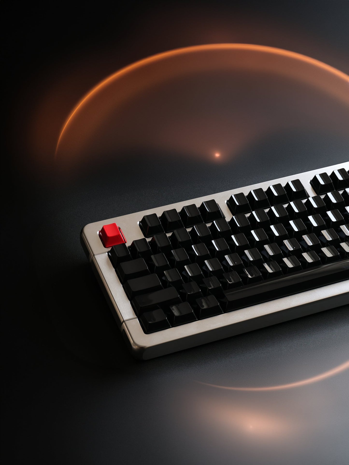 Keyboard Science Highlight Black Blank PBT High Gloss Keycaps