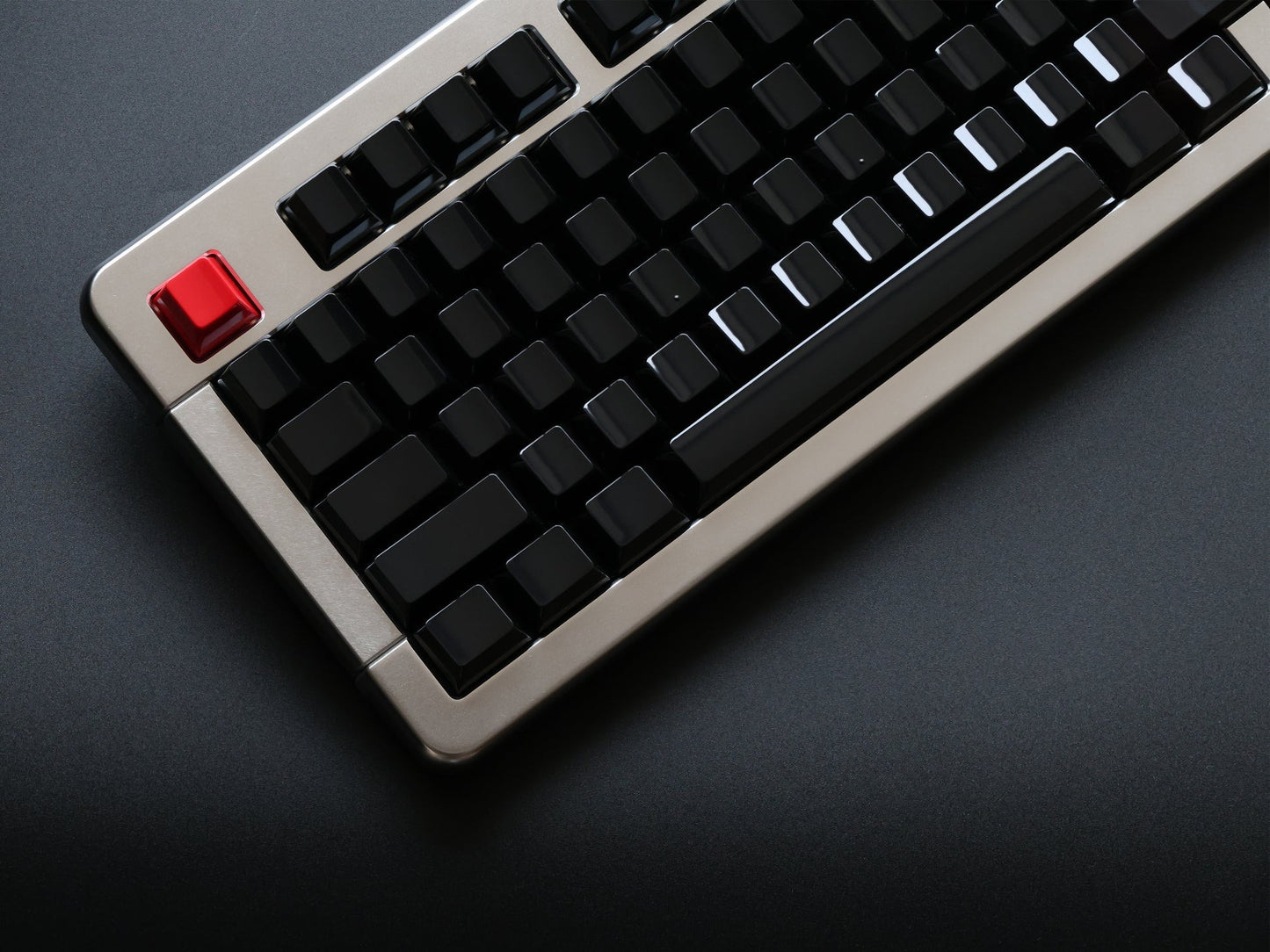Keyboard Science Highlight Black Blank PBT High Gloss Keycaps