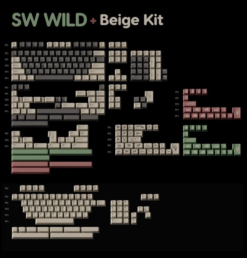 [PRE-ORDER] SW Wild + Beige kit Keycaps Set